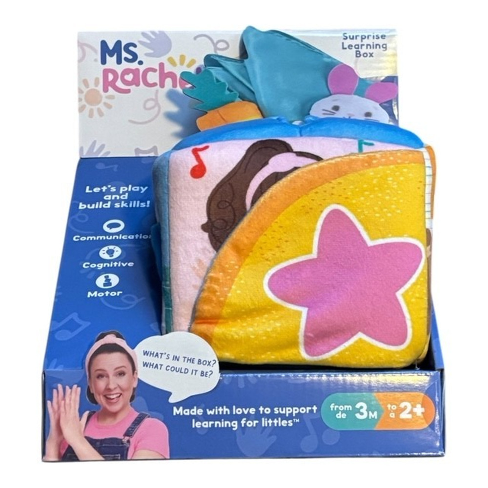 Ms. Rachel Surprise Learning Box Soft Sensory Cube Toy 3M+ New